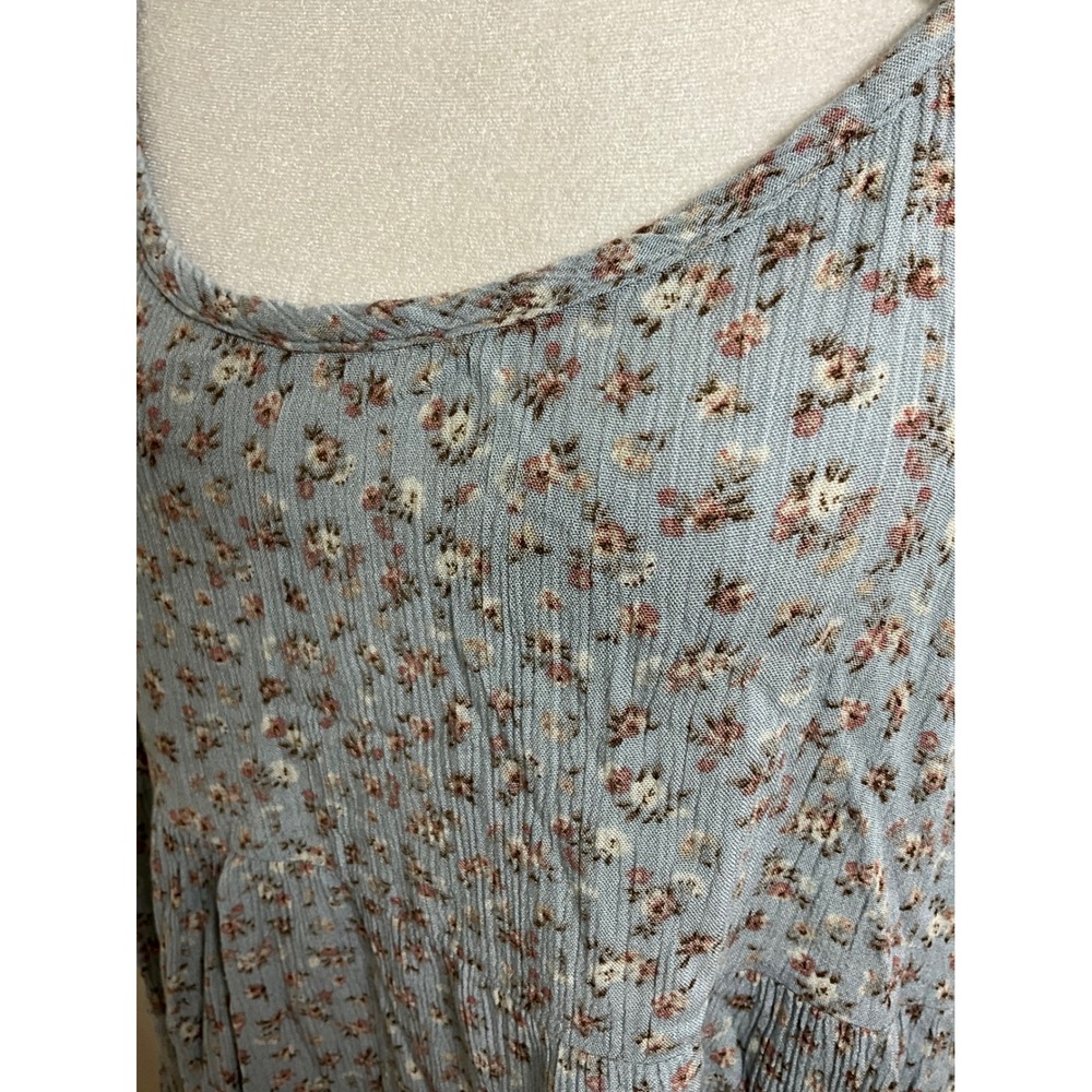 Her Entire Name Says Grace Floral Print Mini Dress Blue Sleeveless Women Size M - Picture 6 of 8